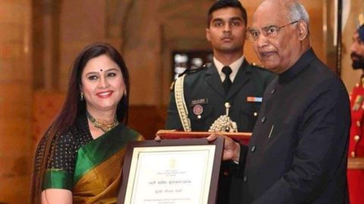 Neelum was awarded 'Nari Shakti Puraskar' in 2018 Neelum was awarded 'Nari Shakti Puraskar' in 2018