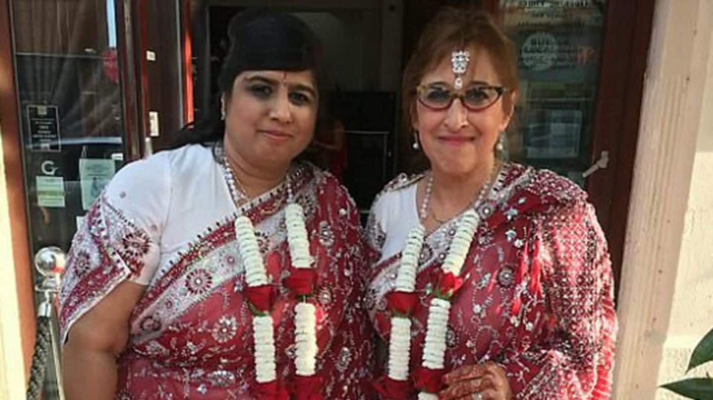 Britain's first interfaith lesbian wedding: Hindu-Jewish couple ties the knot