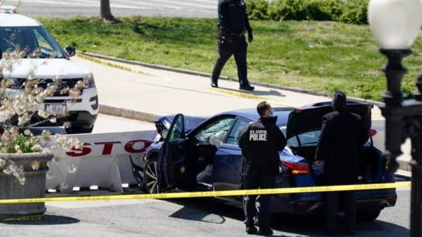 US Capitol attack: Car rams security barricade; 1 officer killed