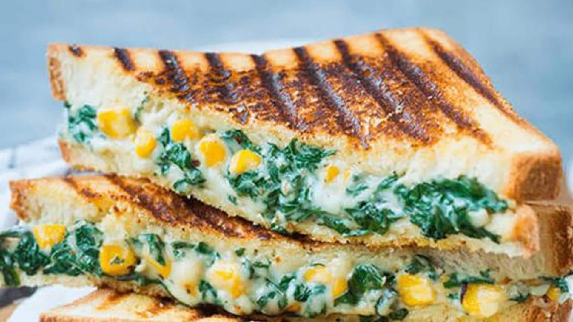 Quick and tasty: Corn and spinach toast
