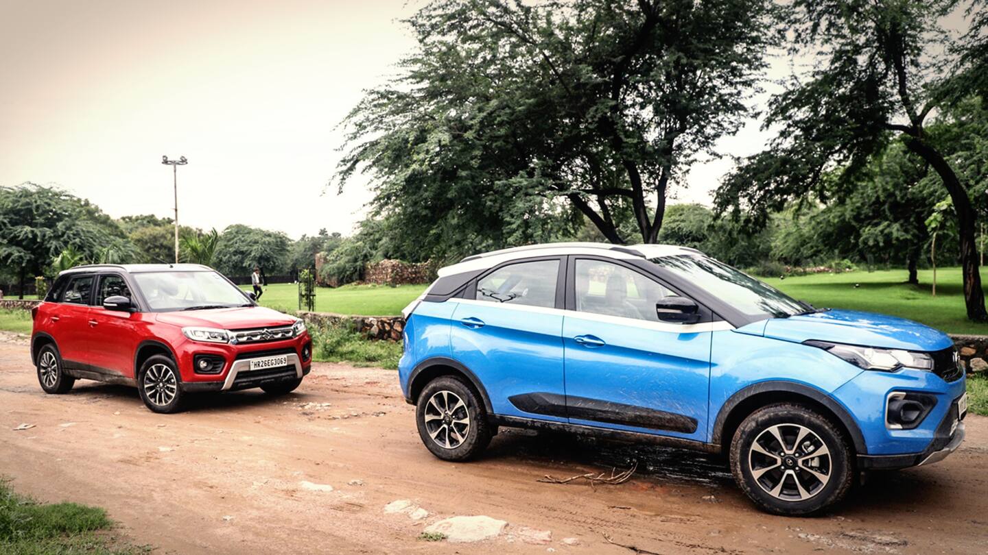 Nexon looks aggressive while the Vitara Brezza is more conservative Nexon looks aggressive while the Vitara Brezza is more conservative