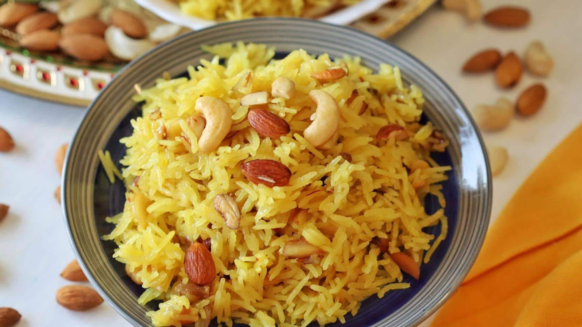 Kashmiri saffron aromatic vegan pilaf: Ingredients that make it special