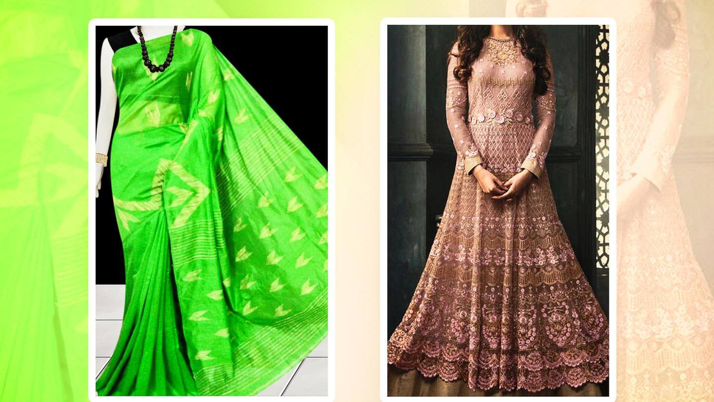 'Saptami': A light-colored saree or an Anarkali suit 'Saptami': A light-colored saree or an Anarkali suit