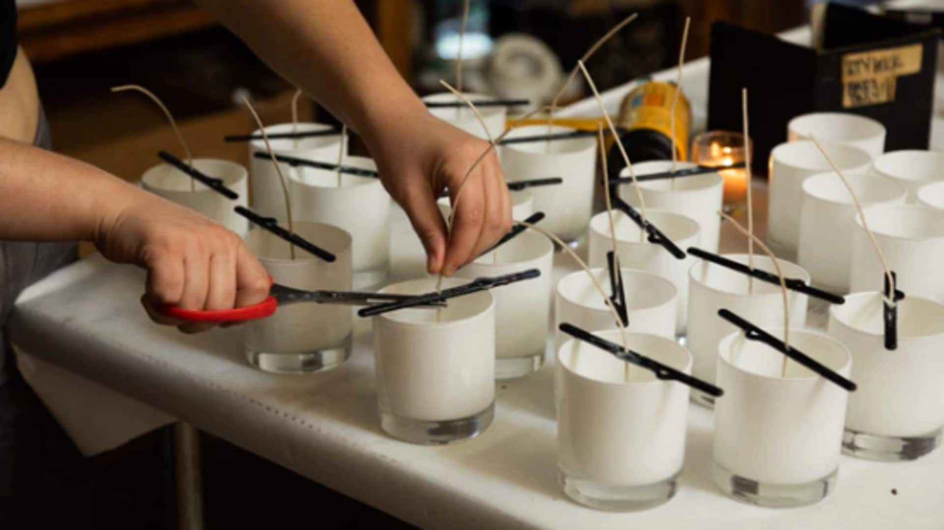 Steps to unwind with candle-making