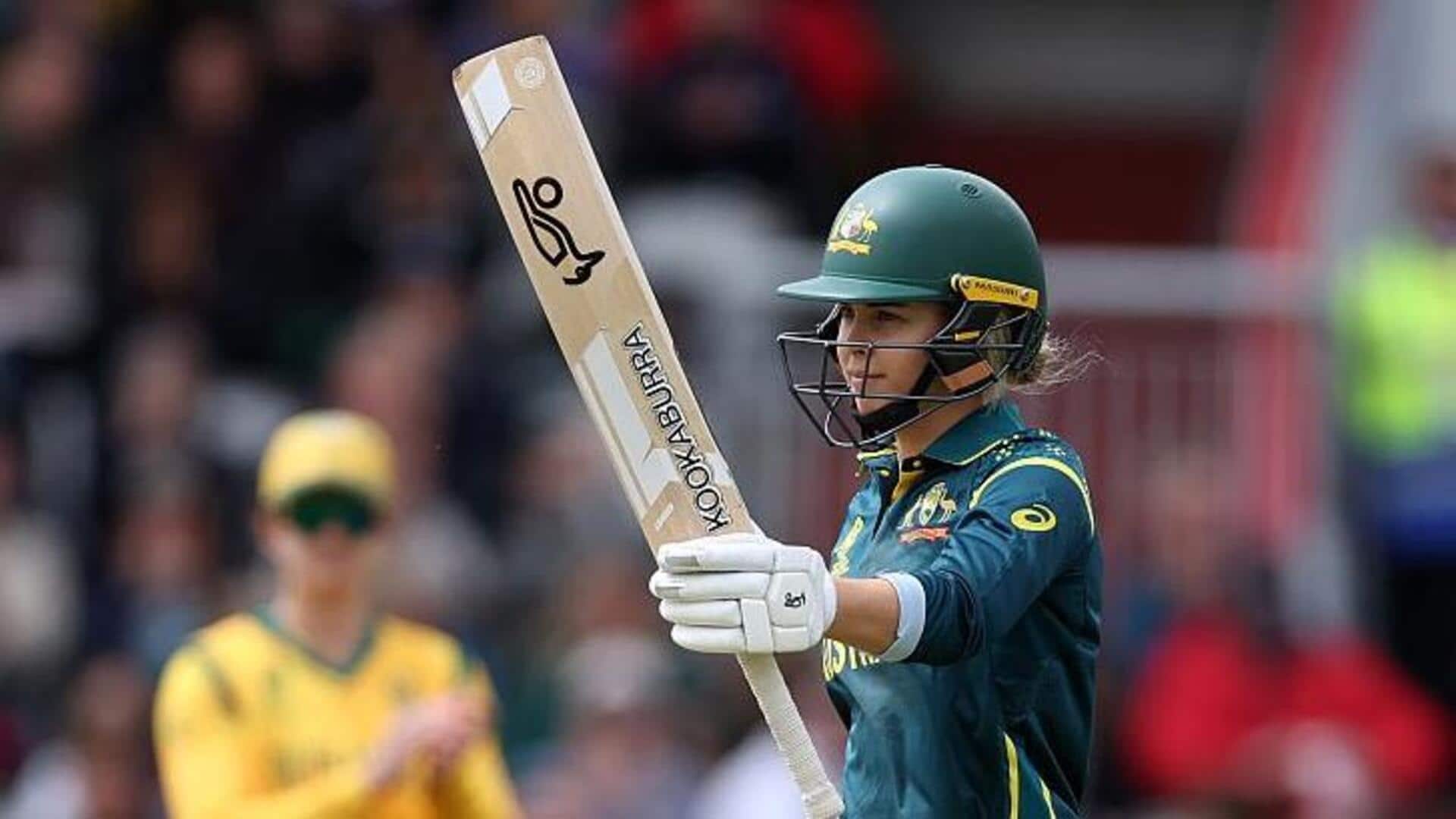 Women's T20 World Cup: Phoebe Litchfield hits half-century versus SA