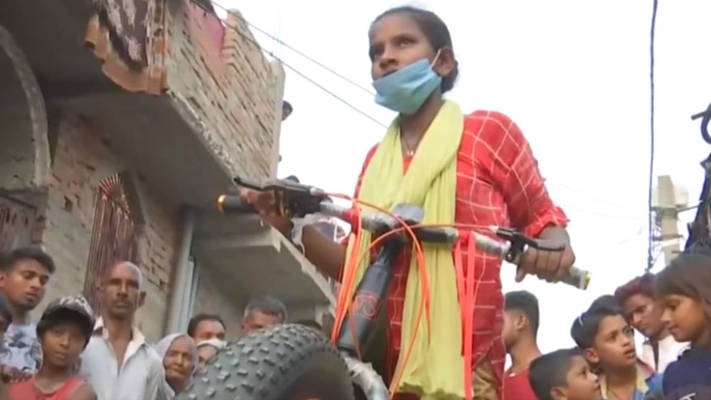 Bihar's 'cycle girl' interacts with PM Modi