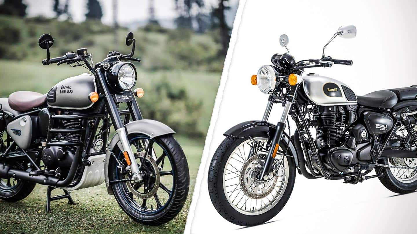 Compare benelli imperiale 400 on sale and royal enfield 350