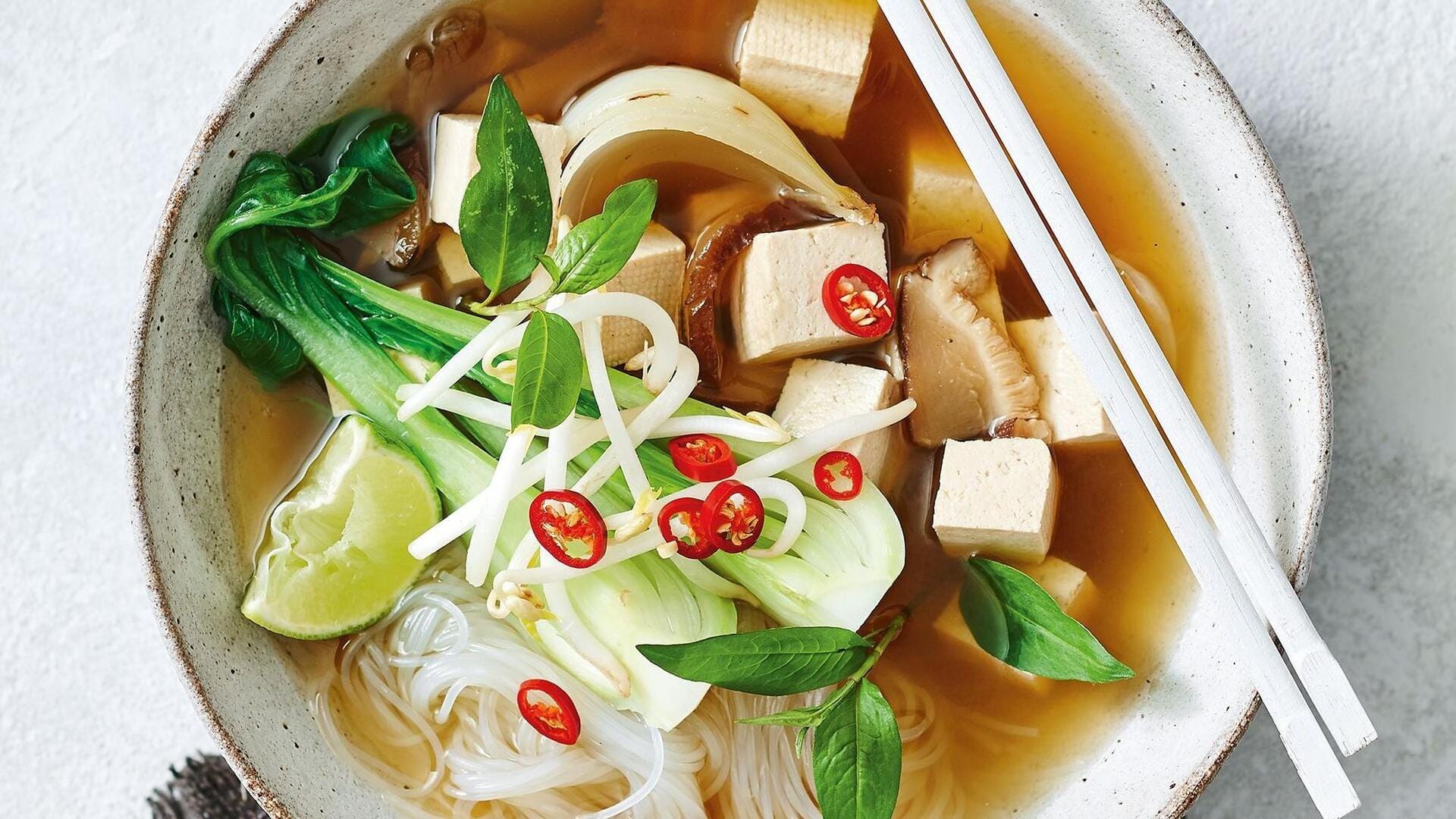 Try this Vietnamese pho with zucchini noodles recipe