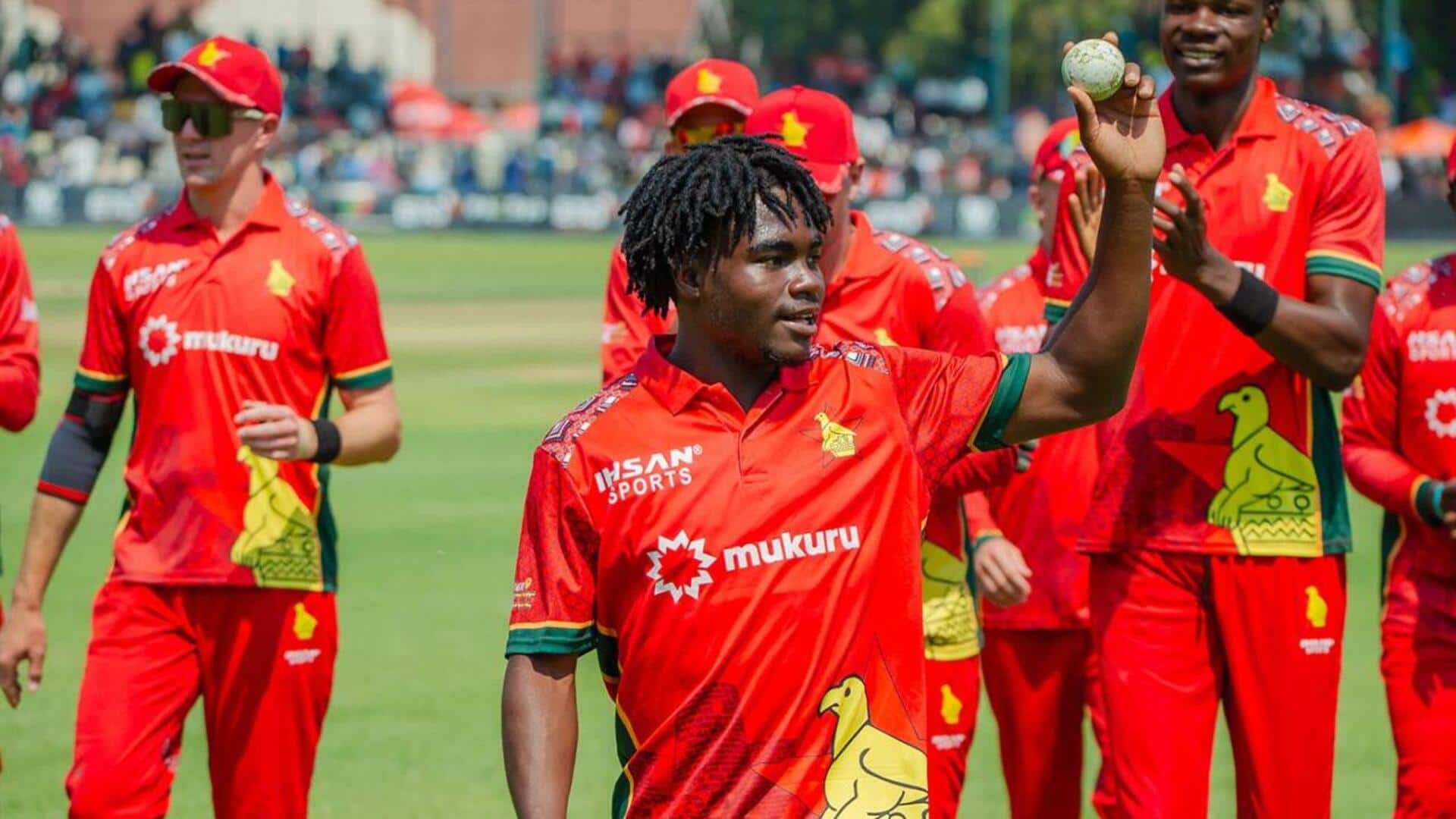 Newman Nyamhuri records his maiden ODI fifer, reaches landmarks