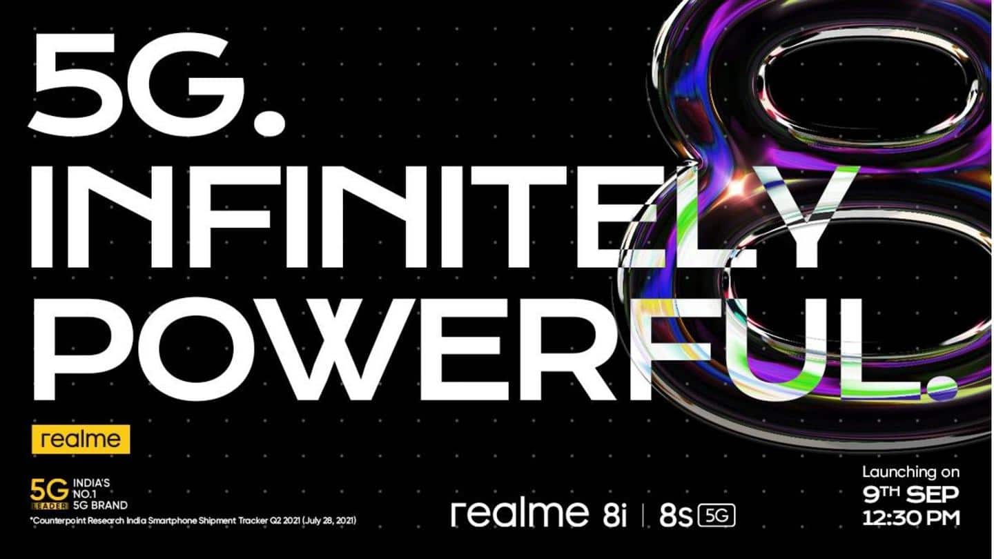 Realme 8s and 8i's India launch set for September 9