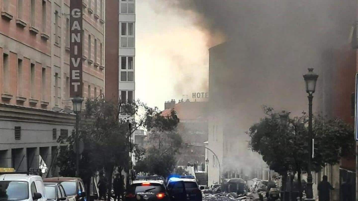 Gas explosion rips through Madrid building, killing four