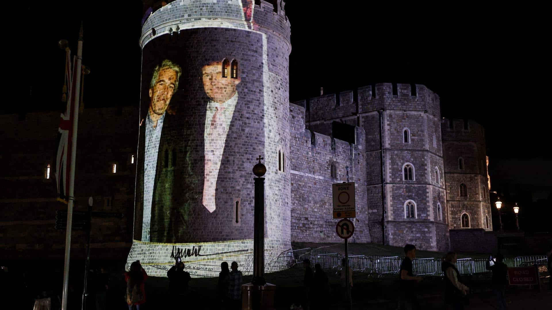 4 arrested for projecting Trump-Epstein images on Windsor Castle