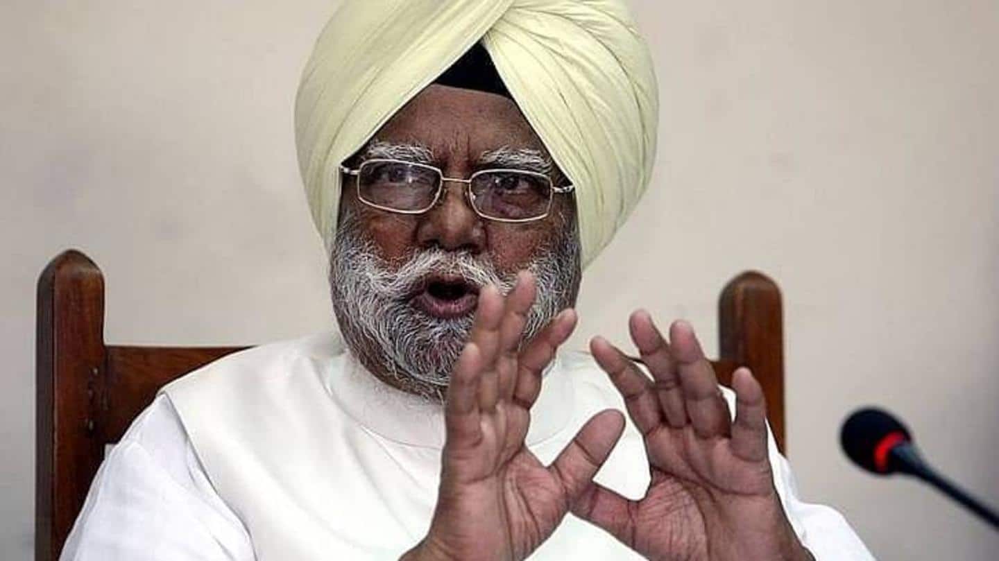 Former Home Minister Buta Singh passes away