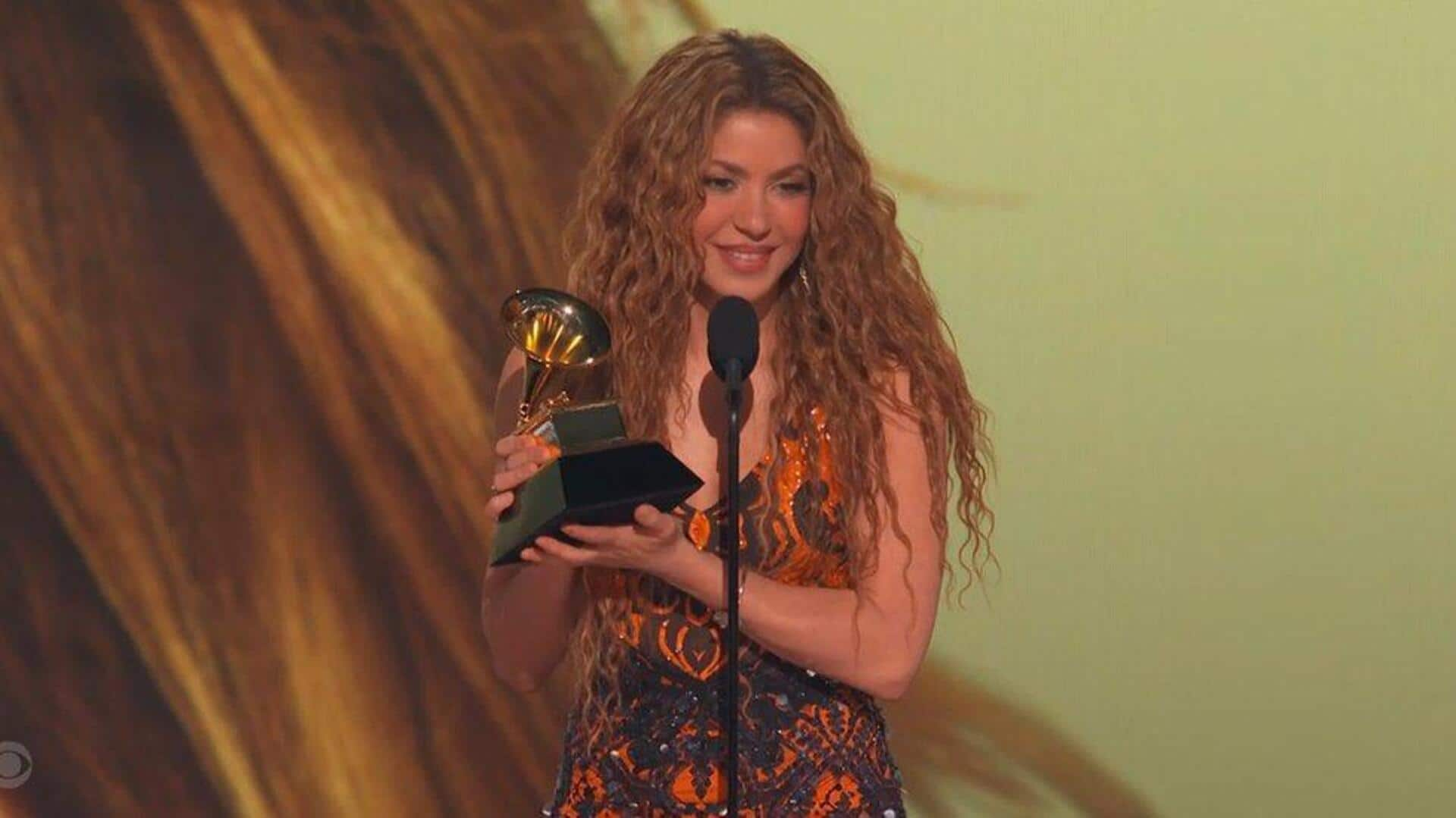 Shakira dedicates Grammy win to 'immigrant brothers and sisters'