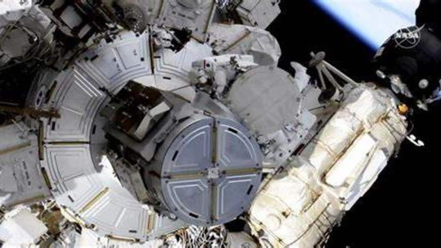 Spacesuit concerns briefly interrupt spacewalk to install solar panels