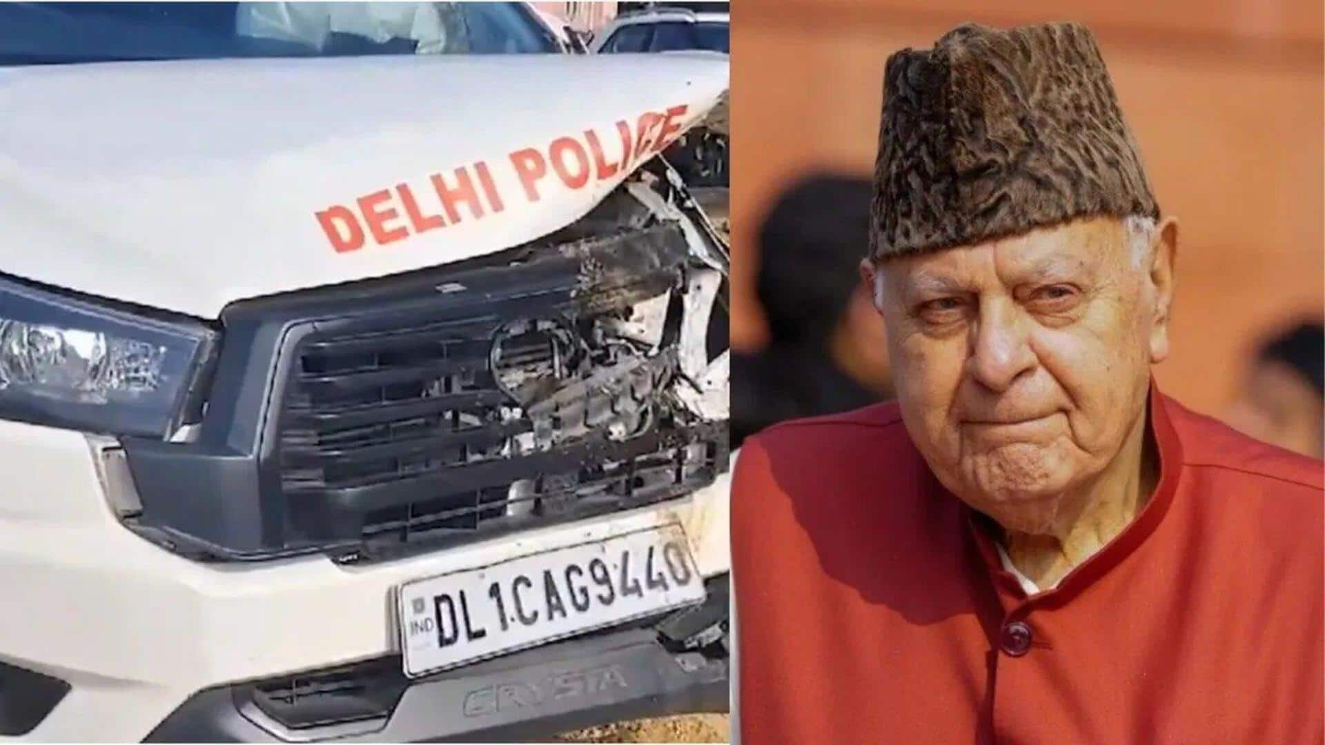 Farooq Abdullah's convoy hits cow on Delhi-Mumbai Expressway 