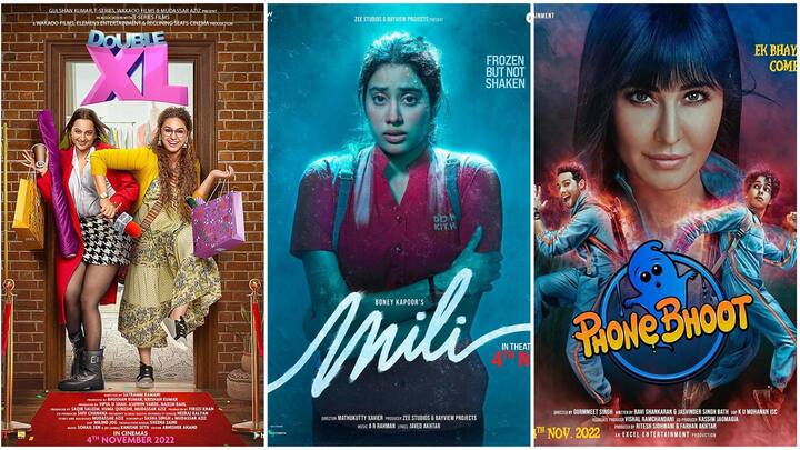 'Double XL,' 'Mili,' 'Phone Bhoot' clashing on Friday: Who's ahead?