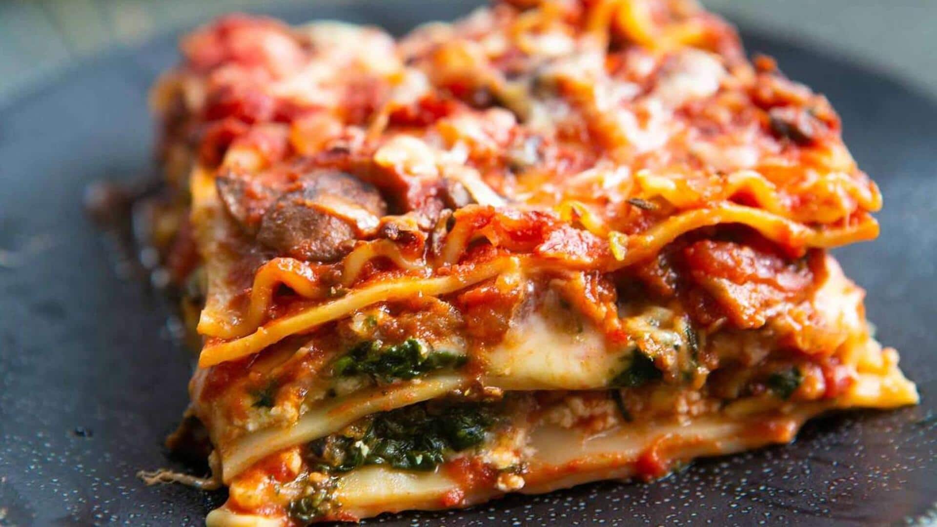 Try this Indo-Italian vegetarian lasagna recipe