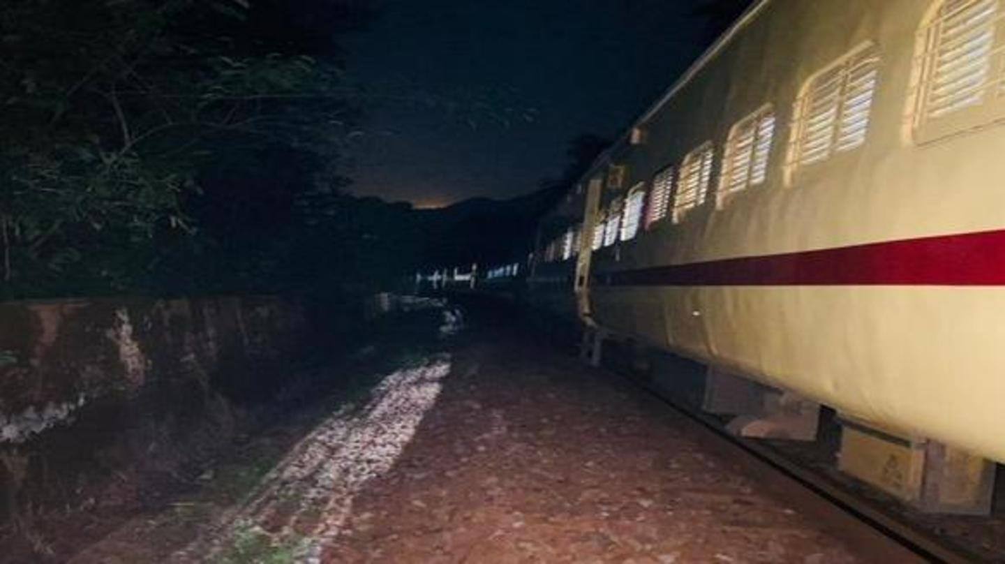 A passenger train was derailed by Naxals in April A passenger train was derailed by Naxals in April