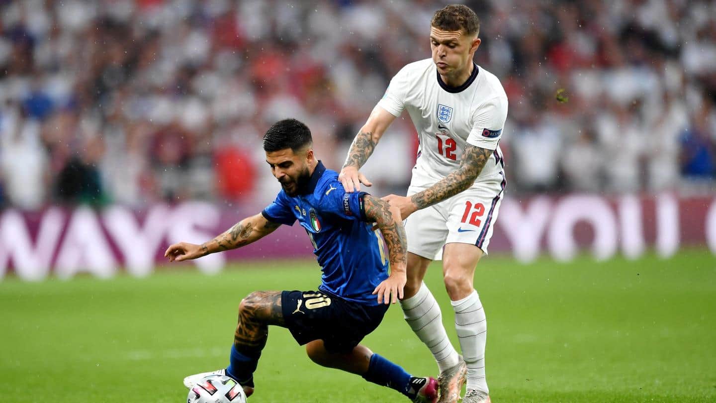 Italy grow into the game and put some pressure Italy grow into the game and put some pressure