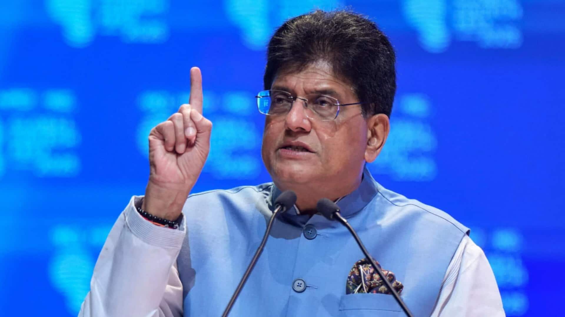 India's merchandise exports up by 15% in Apr-Jun: Piyush Goyal