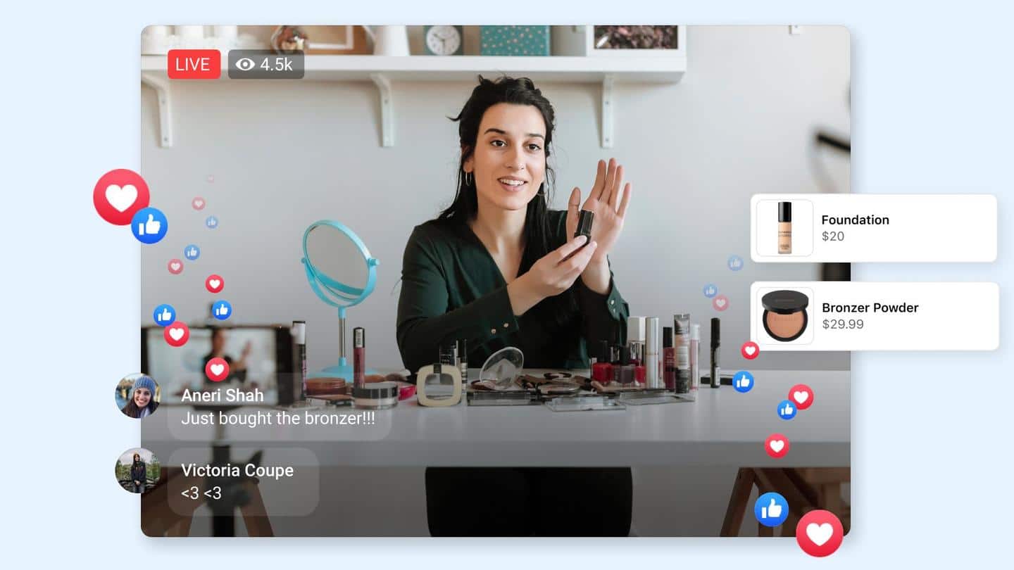 Facebook also simultaneously tries its hand at 'live' shopping Facebook also simultaneously tries its hand at 'live' shopping