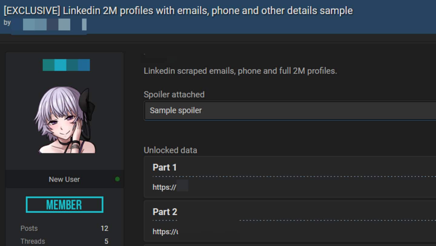 Hacker releases 2 million user records as proof for buyers Hacker releases 2 million user records as proof for buyers