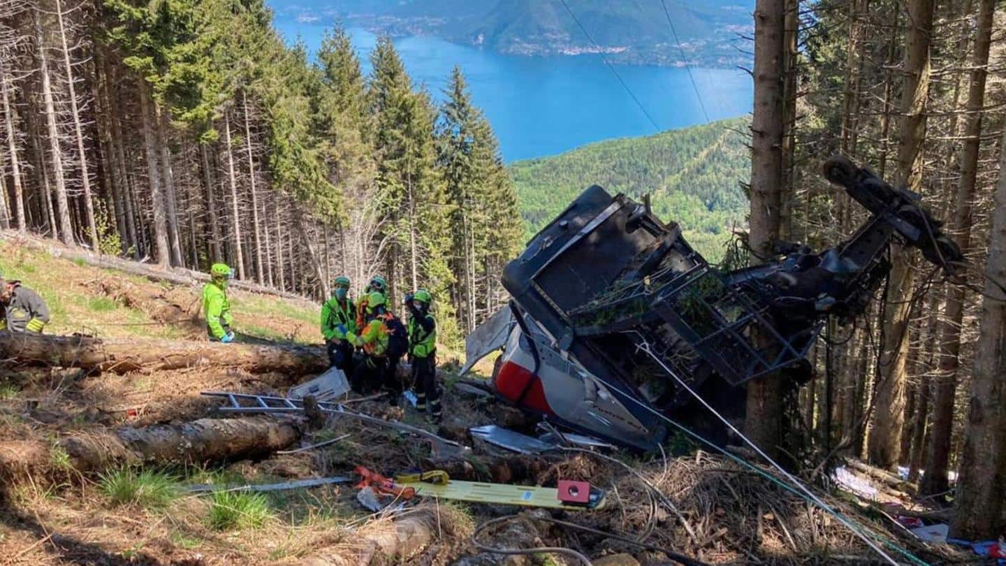 Italy: Around 13 killed after cable car plunges to ground