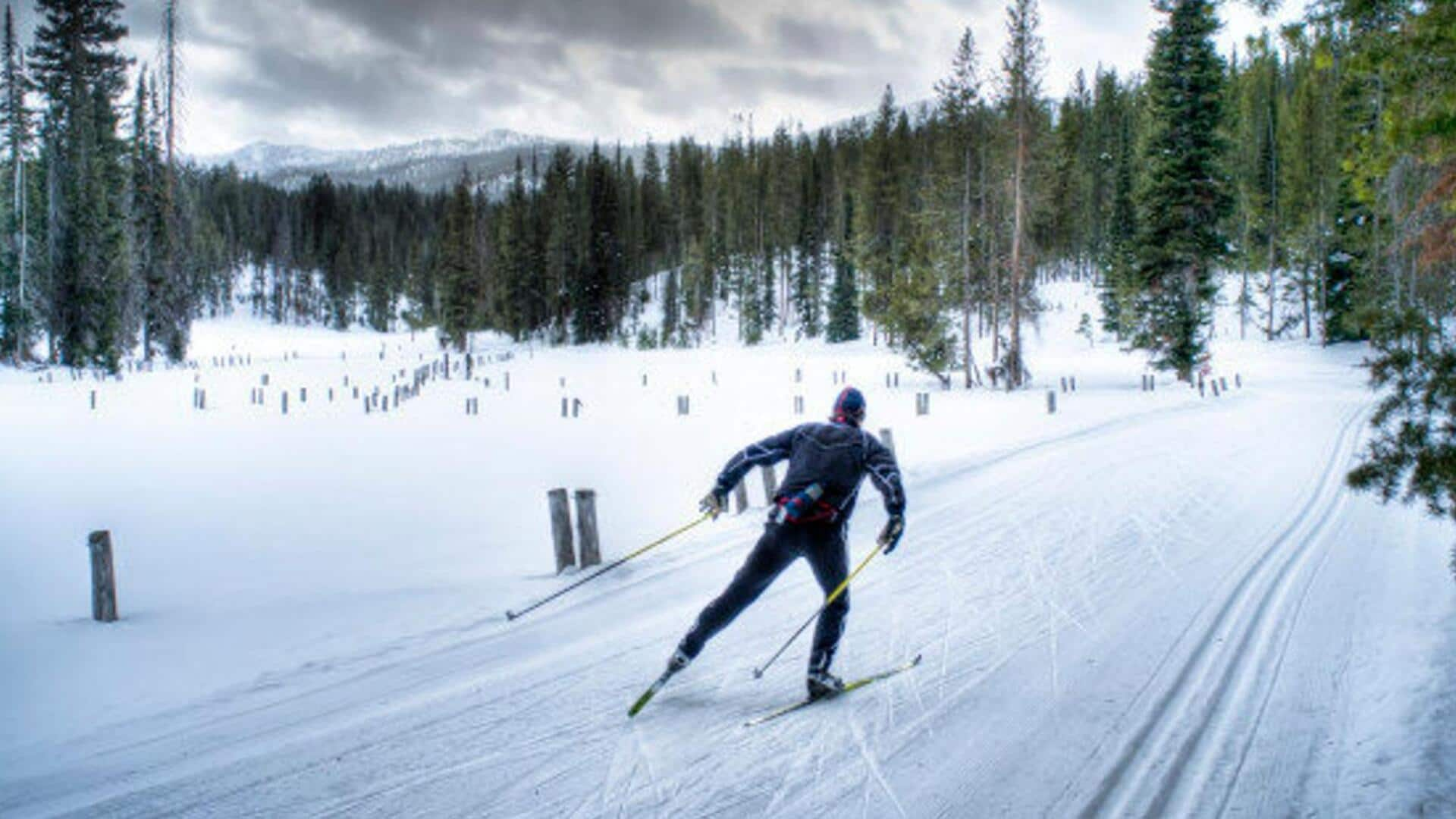 Here's why skate skiing is the perfect winter workout option