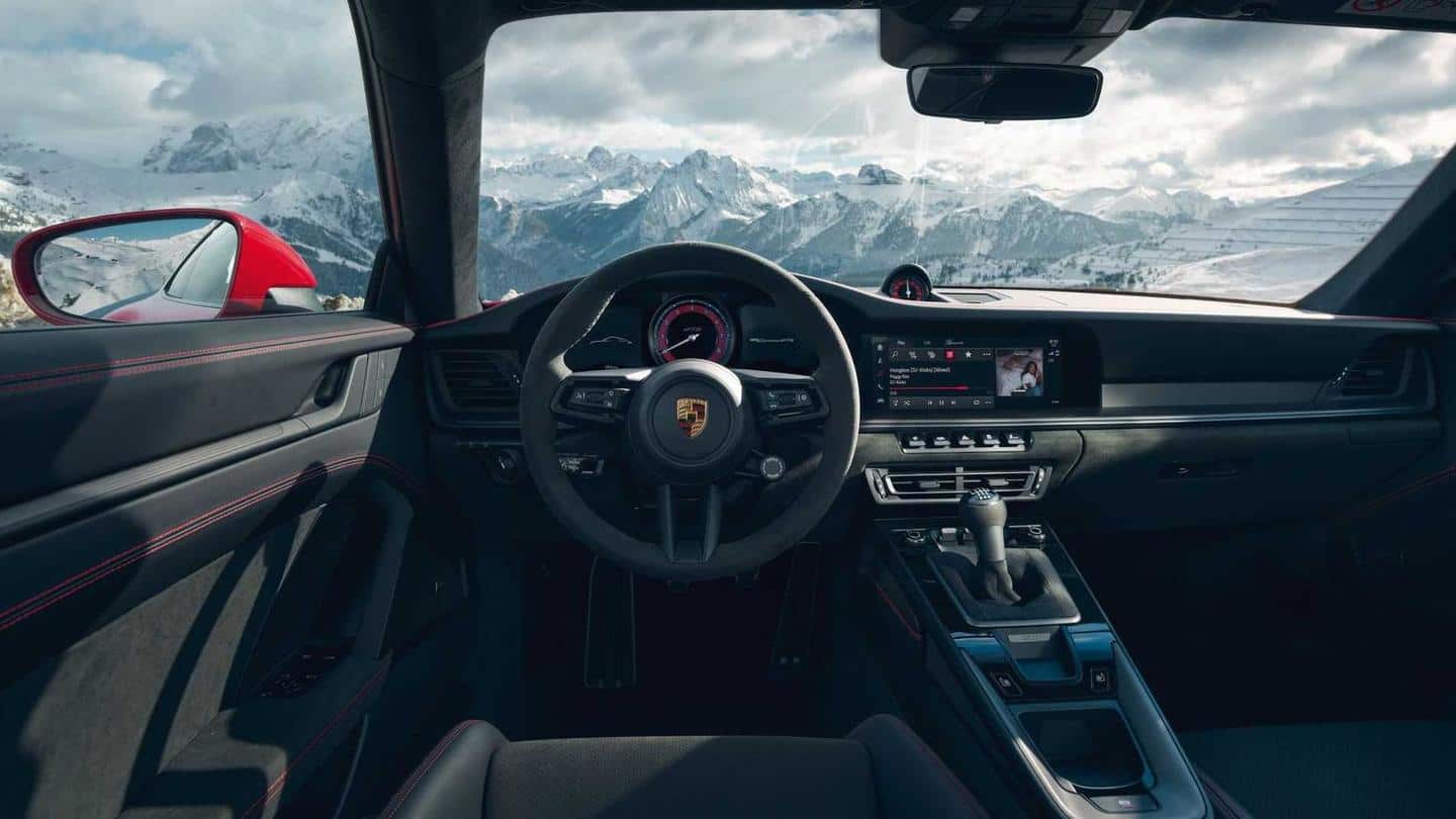 The vehicle offers a GT Sport steering wheel The vehicle offers a GT Sport steering wheel