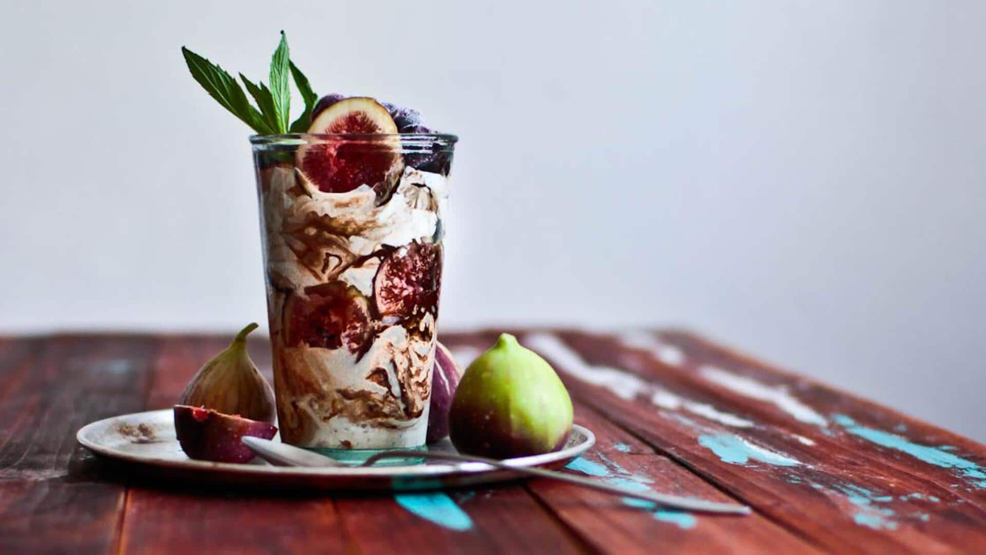 Quick and tasty: Fig and mint yogurt parfaits
