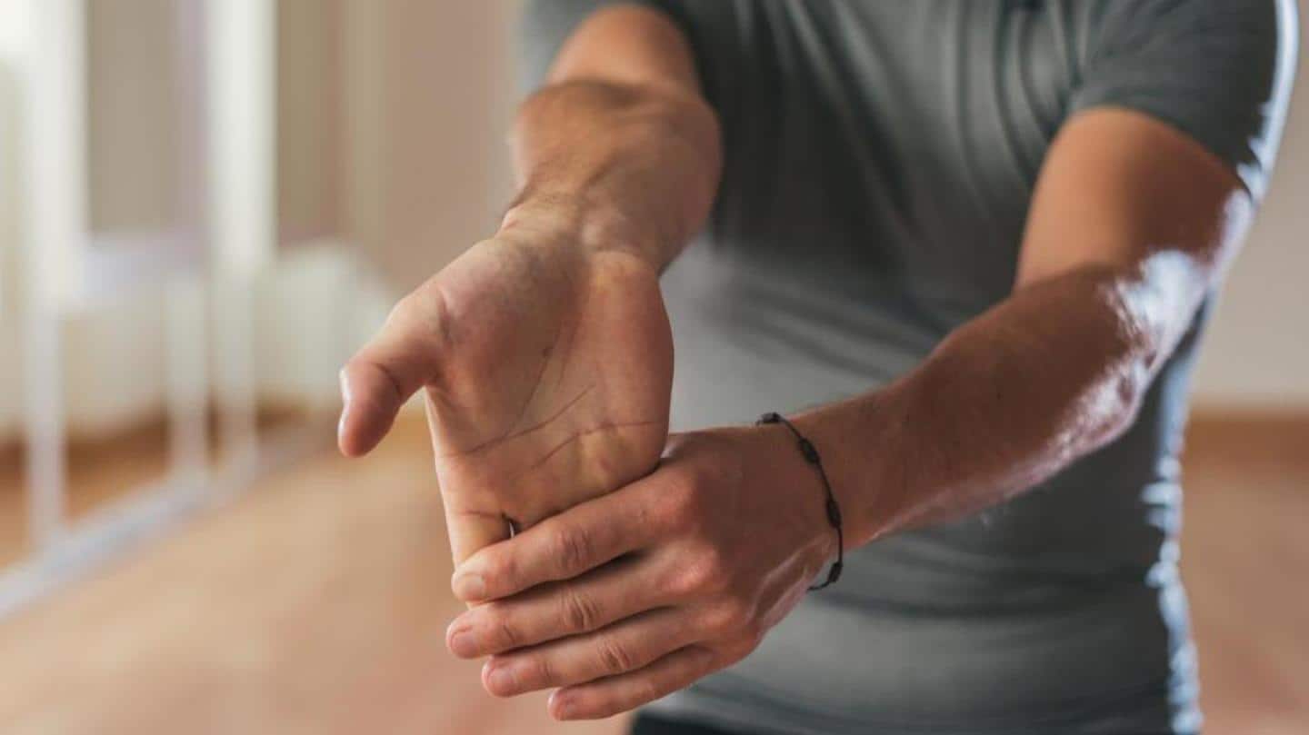 Start wrist rotations by extending arm in front Start wrist rotations by extending arm in front