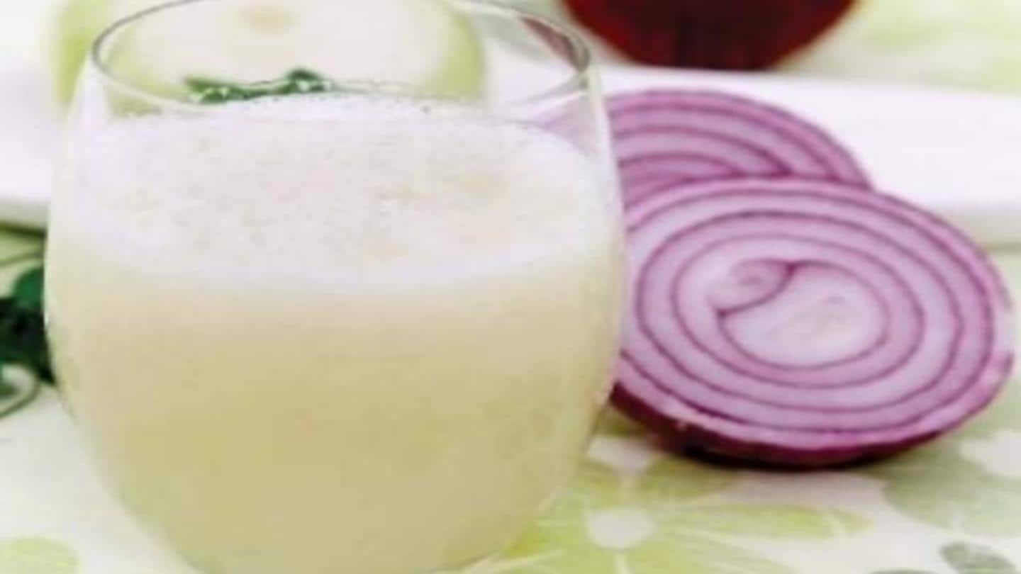 Onion juice contains sulphur that stimulates hair follicles Onion juice contains sulphur that stimulates hair follicles