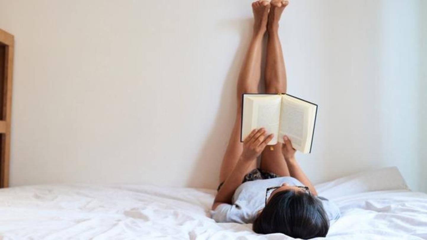 Legs-up-the-wall pose relieves tired legs and feet Legs-up-the-wall pose relieves tired legs and feet