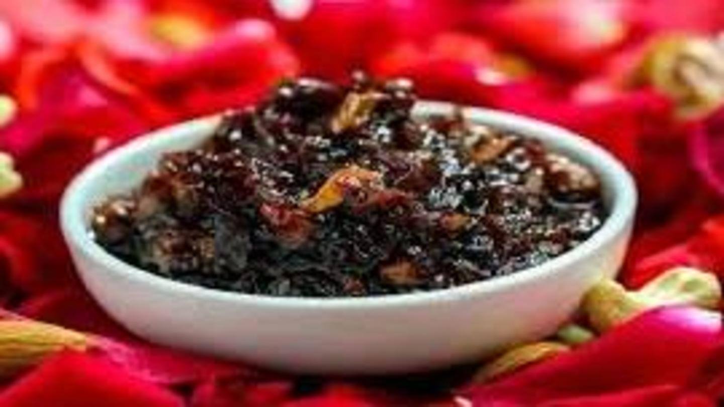 Have yummy glass of gulkand drink made from rose petals Have yummy glass of gulkand drink made from rose petals