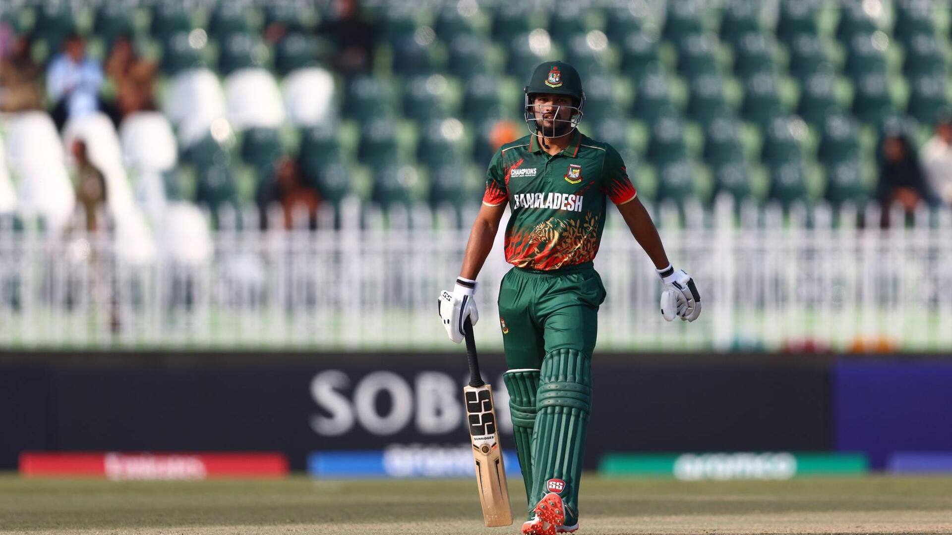 Najmul Hossain Shanto clocks his 8th duck in ODIs: Stats
