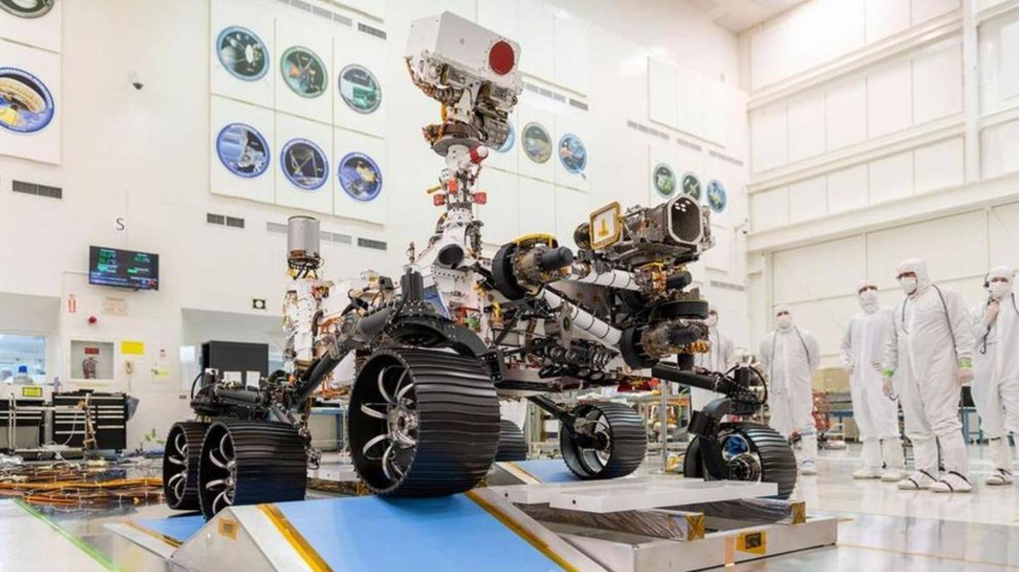 Perseverance rover was lowered to Martian surface using cables Perseverance rover was lowered to Martian surface using cables