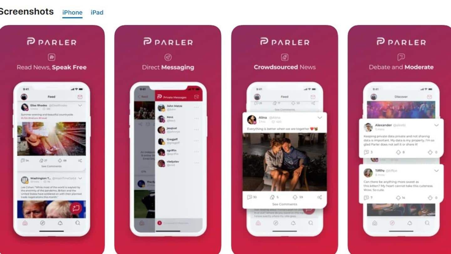 Separately, Apple issues Parler an ultimatum Separately, Apple issues Parler an ultimatum
