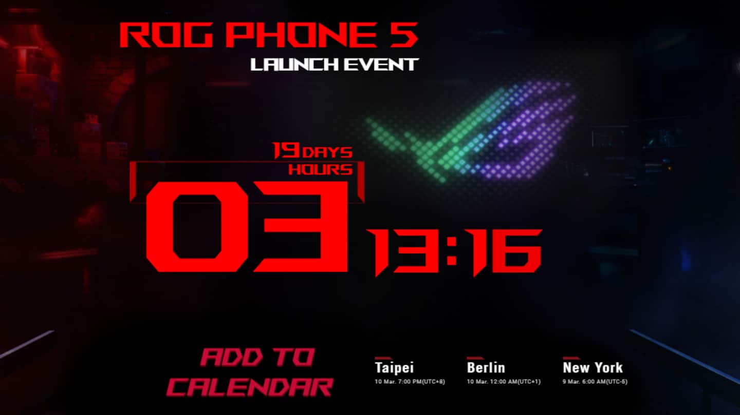 ASUS ROG Phone 5 will be launched on March 10