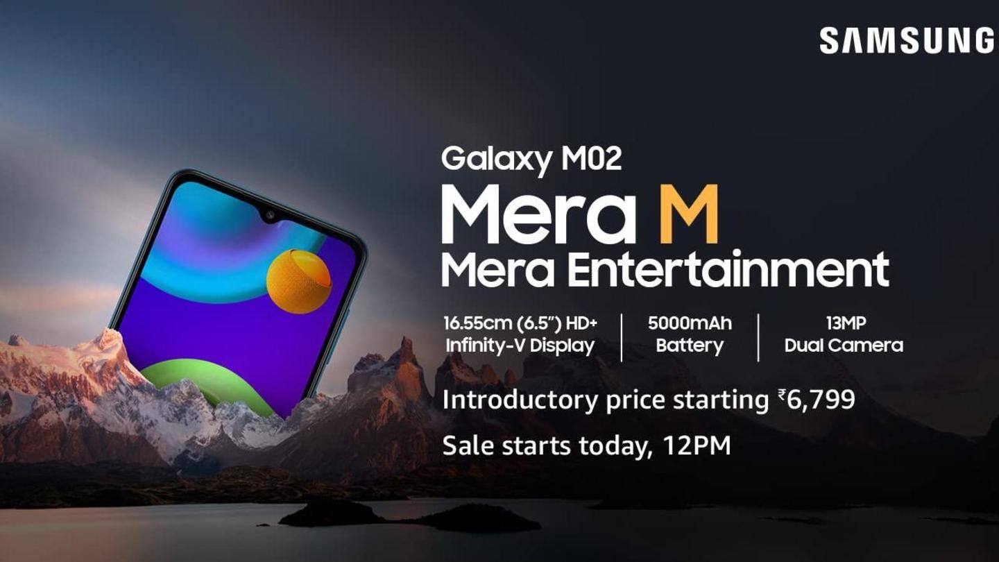 Samsung M02's first sale today at 12 pm via Amazon