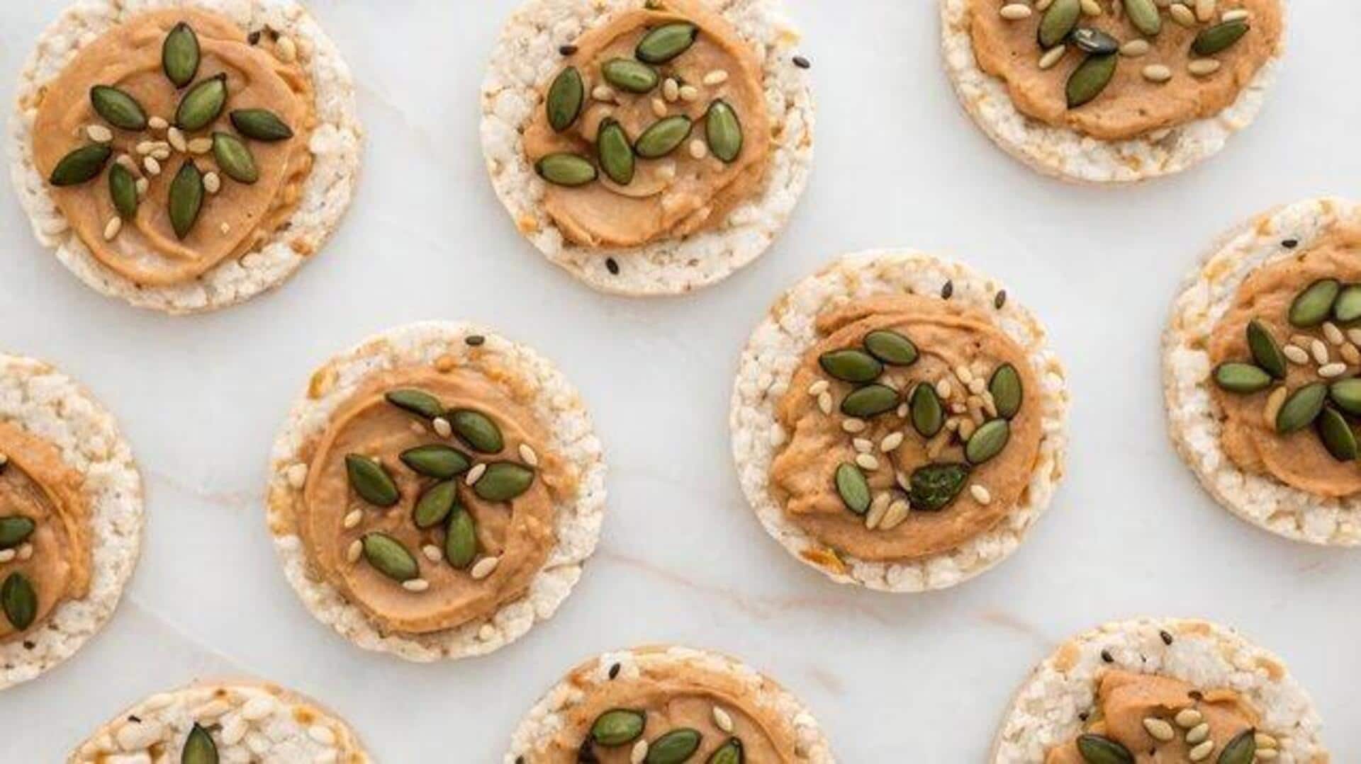 Quick breakfasts: Almond butter rice cakes Quick breakfasts: Almond butter rice cakes