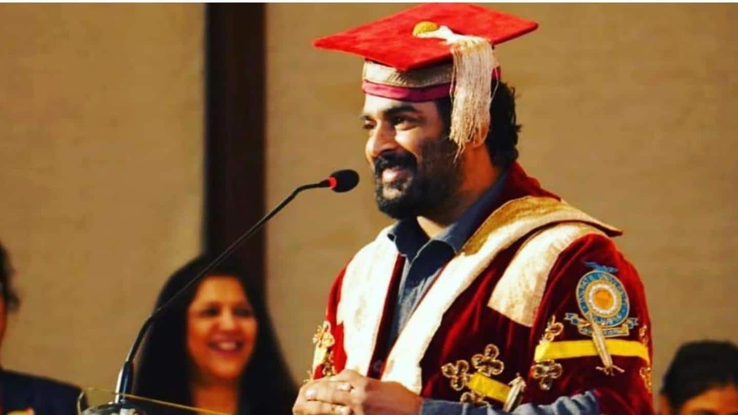 R Madhavan receives honorary degree for contribution to arts, cinema