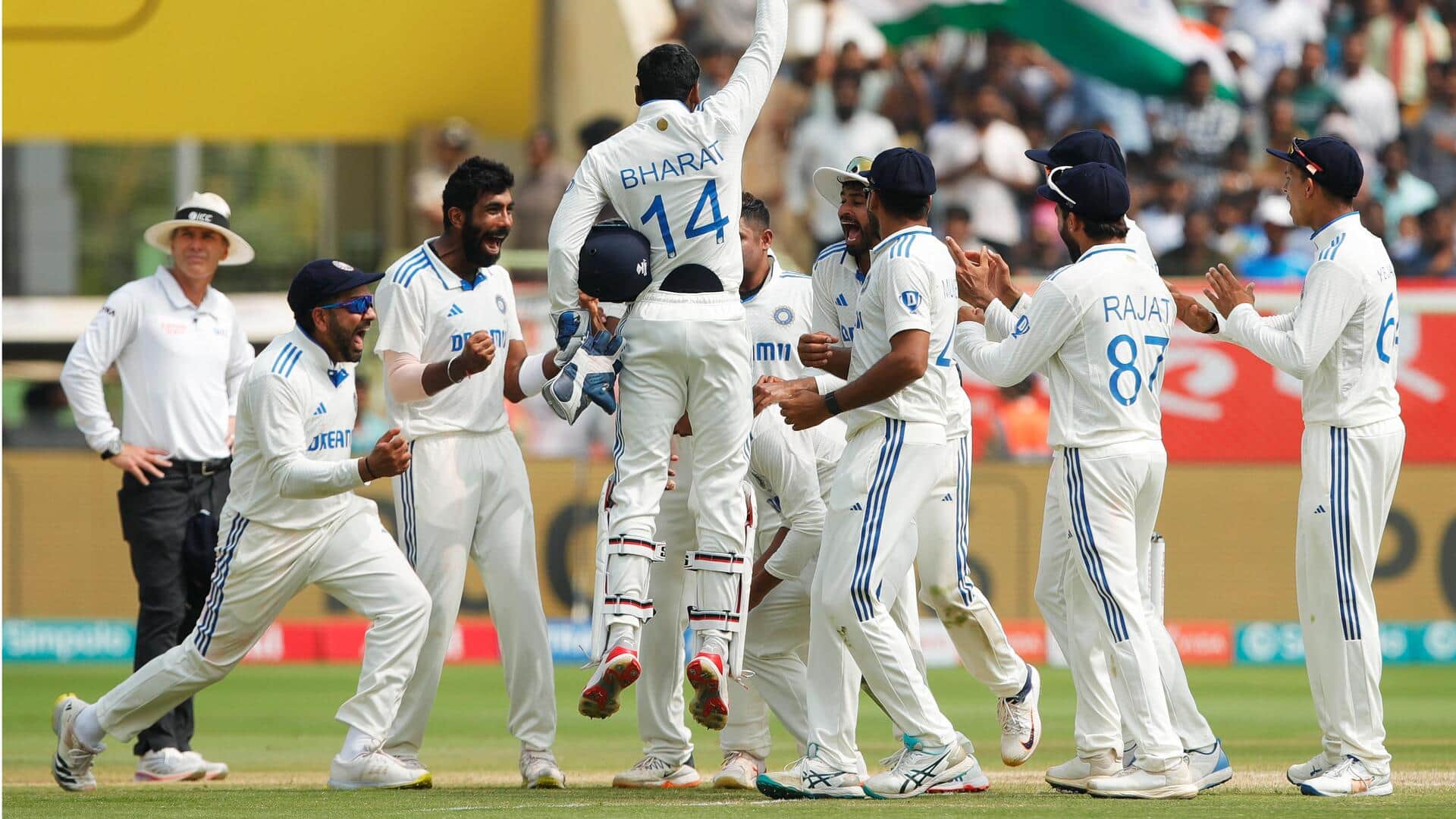 India bounce back, beat England in Visakhapatnam; five-Test series leveled