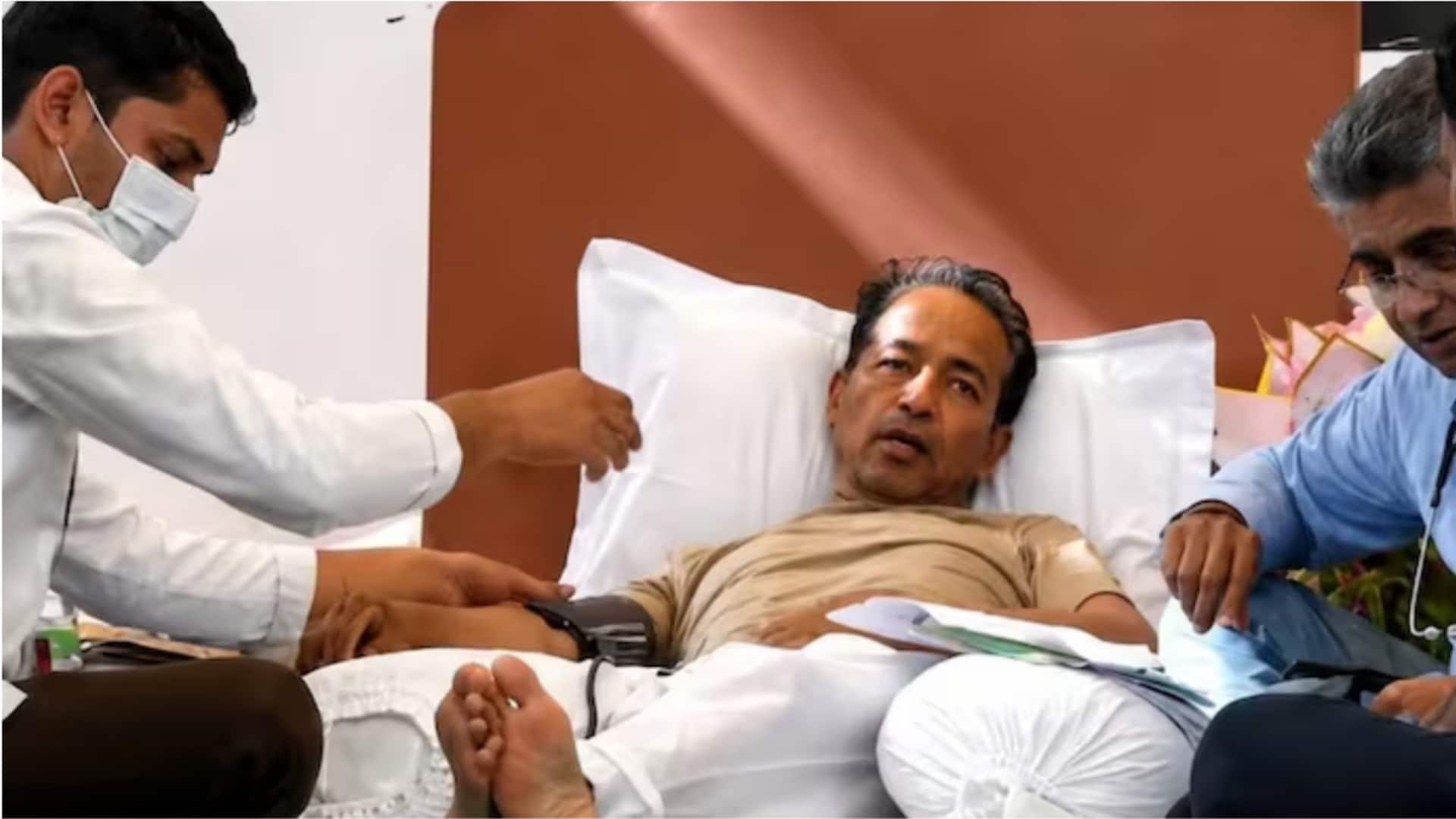 Wangchuk refuses treatment at hospital, carries on with hunger strike