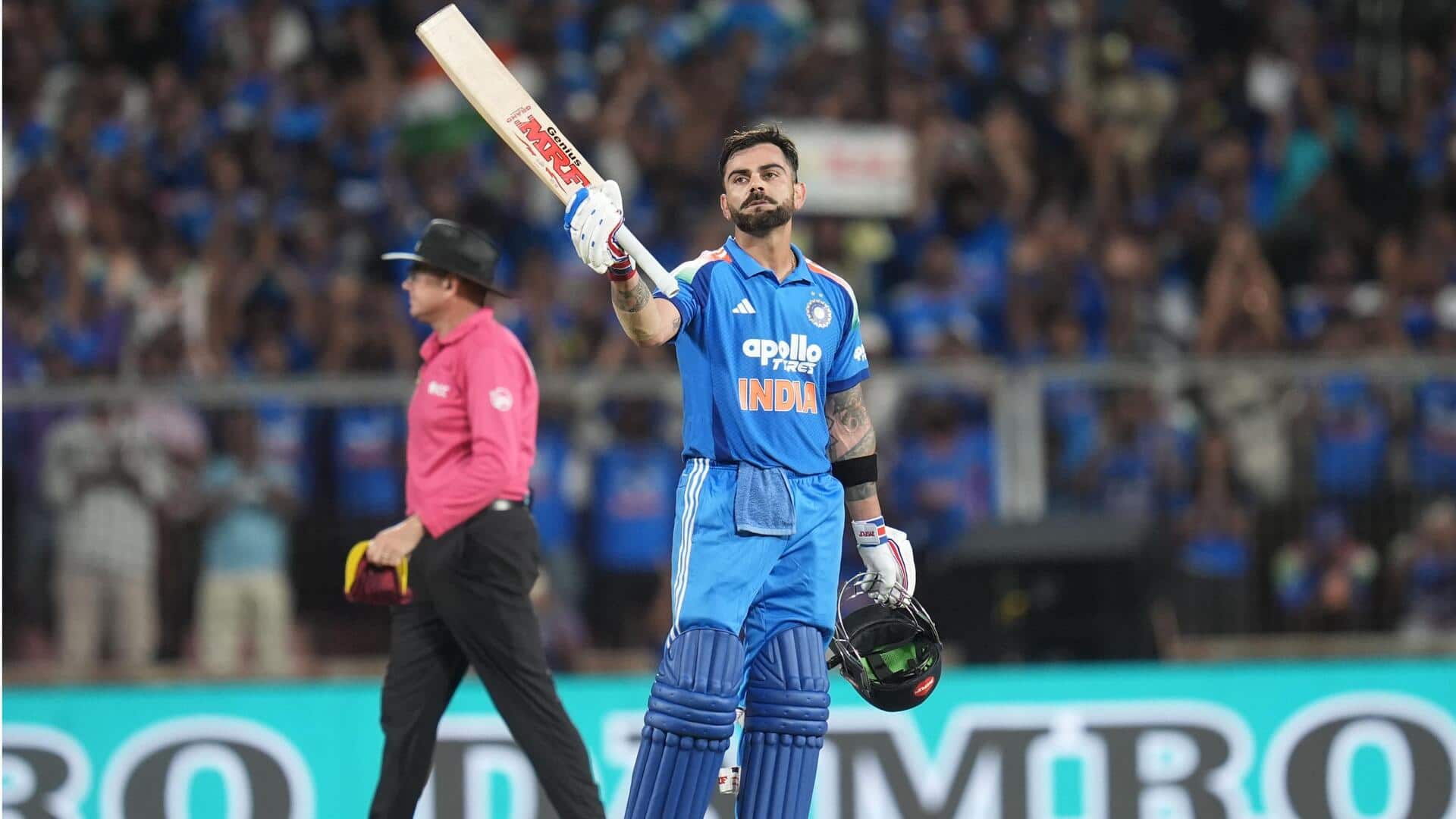 A look at Virat Kohli's fastest ODI centuries (by balls)