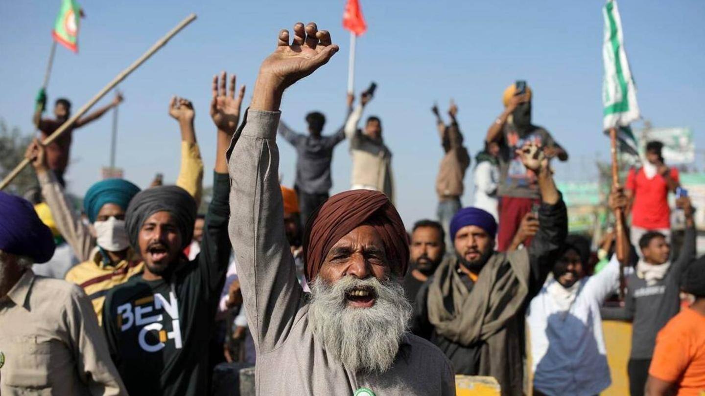 The three contentious laws were passed in September last year The three contentious laws were passed in September last year