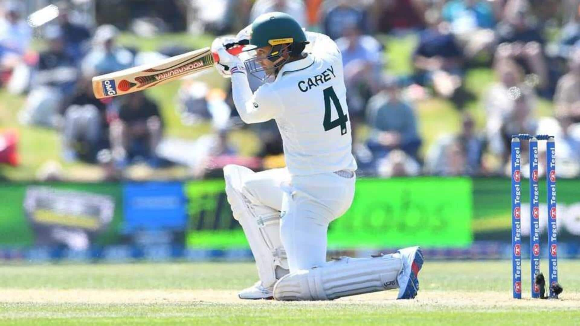 Gabba Test: Alex Carey's 70 powers Australia to 445/10