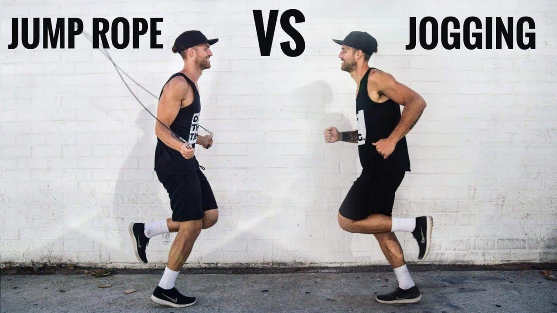 Does jogging or rope skipping burn more calories?