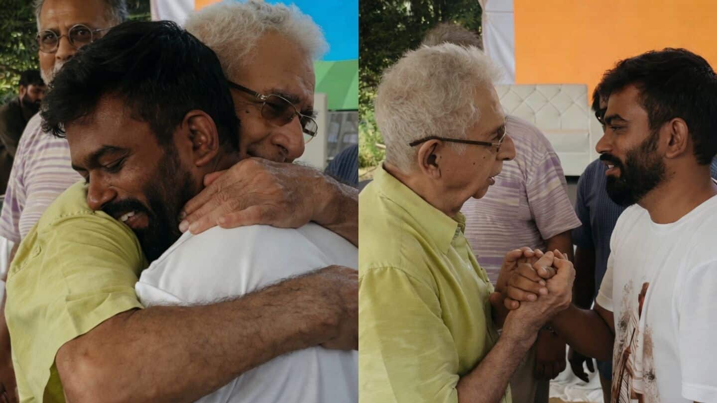 Naseeruddin Shah meets Abhijeet Dipke during CJP's Mumbai protest