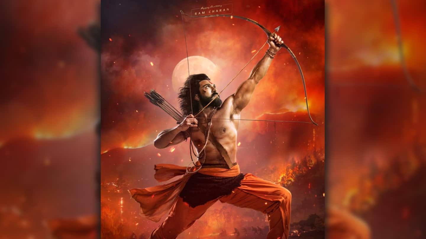 New 'RRR' poster features Ram Charan in his 'fiercest avatar'